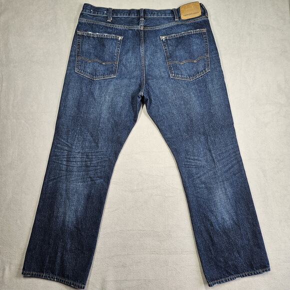American Eagle Jeans Men 38x29.5 Blue Classic Bootcut Western Denim Dark Wash - Picture 6 of 14